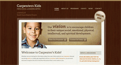 Desktop Screenshot of carpenterskids.org