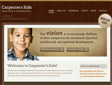 Tablet Screenshot of carpenterskids.org